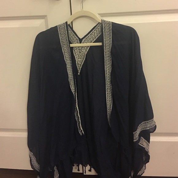 Navy blue poncho