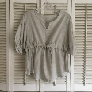 Grey Woven Blouse