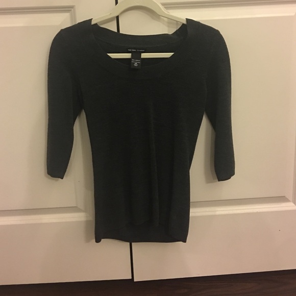 Gray sweater.