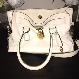 Michael Kors ivory leather bag