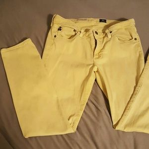 Yellow Slim Straight Jeans
