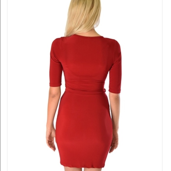 Women's bodycon tie dress. - Picture 3 of 4