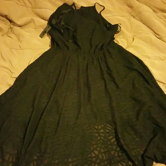 Mossimo sheer black flowy midi  dress - Picture 1 of 1