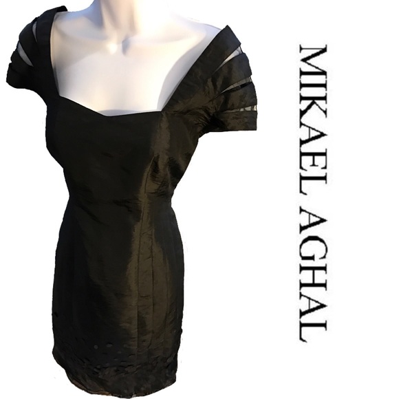 Stunning Mikael Aghal Black Cocktail Dress