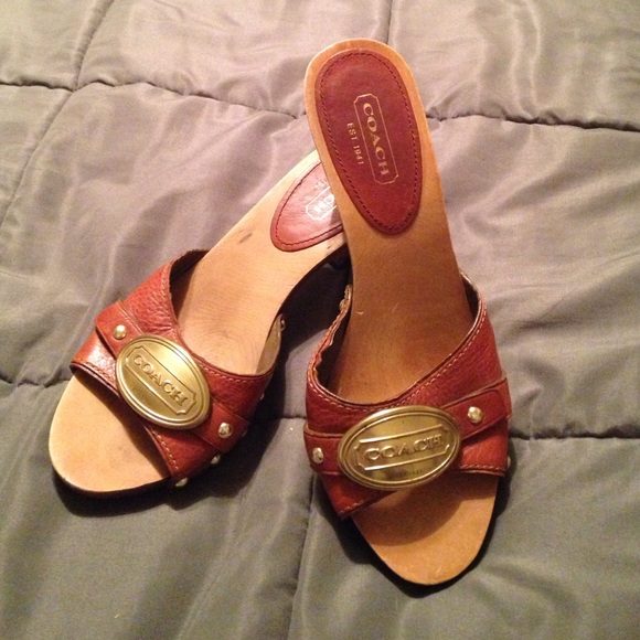 Coach Sandals brown leather