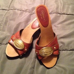 Coach Sandals brown leather