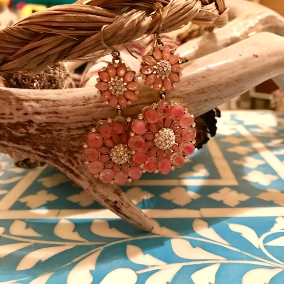 Banana Republic Crystal Floral Earrings