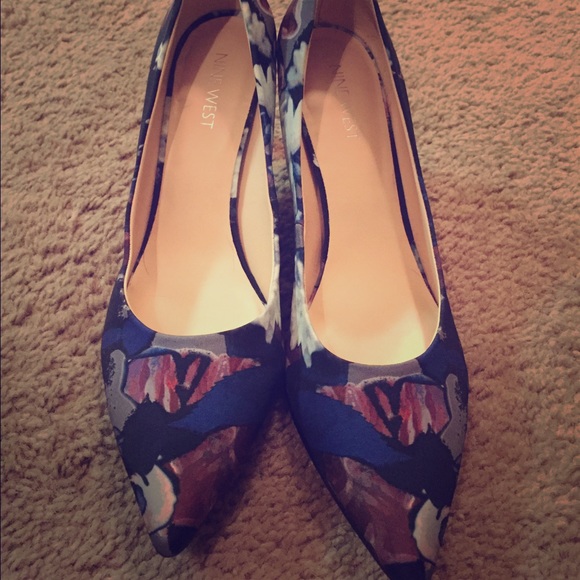 Nine West floral heels