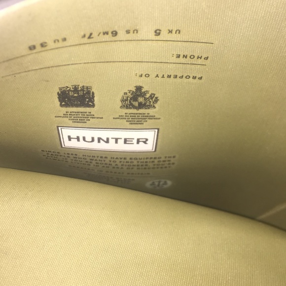 *Sold*$160 Graphite Gray glossy Hunter boots - Picture 3 of 4