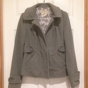 Nordstrom BP Tulle Small Peacoat Removable Hood