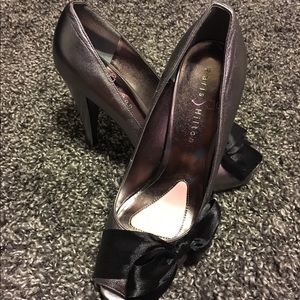 Paris Hilton Pumps with Black Satin Bow