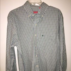 Izod Plaid Button Down
