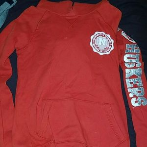 Pink victoria secret Nebraska huskers pullover hoo