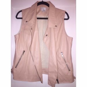 Greylin Light Pink Leather Vest
