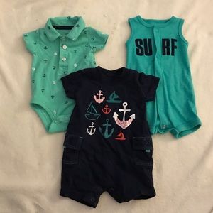 👶🏻 Carter's Nautical Onesie Pack (NB)