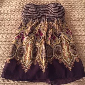 Ted Baker strapless paisley top. Size 2