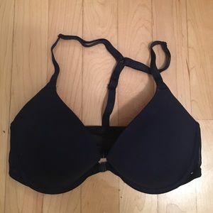 32D Pink Front Close racerback bra