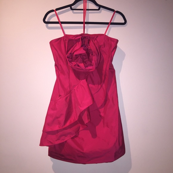 Pearl by Georgina Chapman red rose cocktail dress
