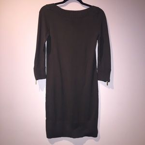 Michael Kors olive boat neck sweater dress