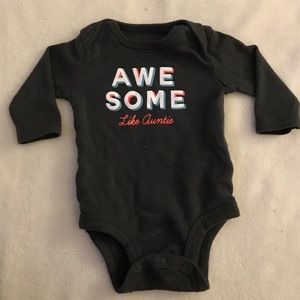 👶🏻 "Awesome Like Auntie" Long Sleeve Onesie (NB)
