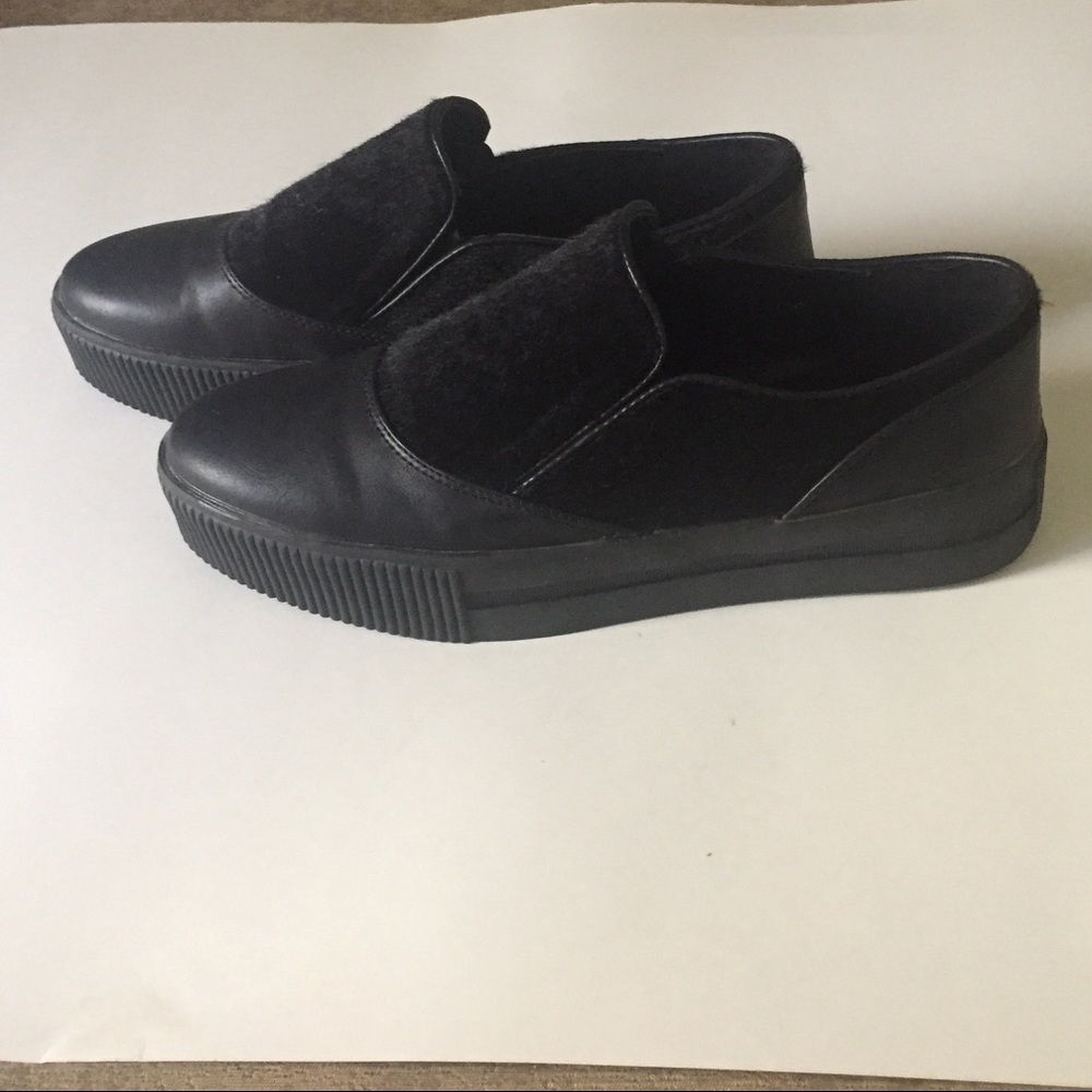 Black Platform Slip-on Sneakers