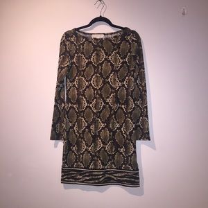 Michael Kors snake print jersey shift dress