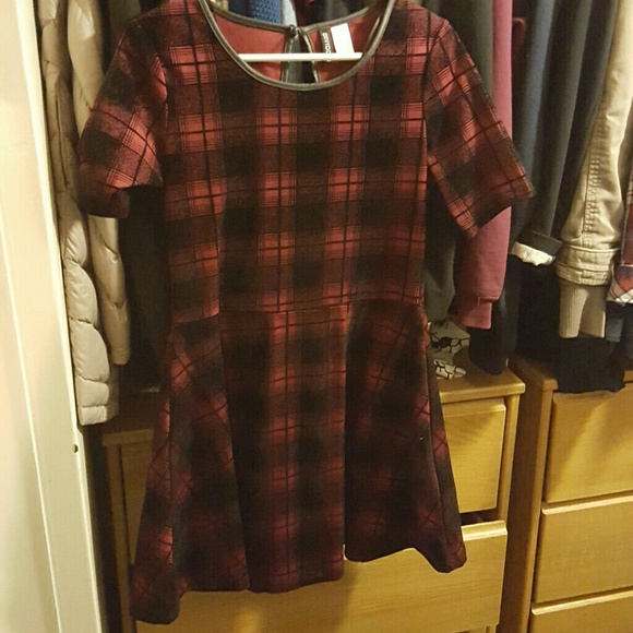 Red plaid/checkered dress