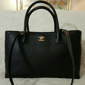 Chanel Executive Cerf Tote Black GHW SOLD