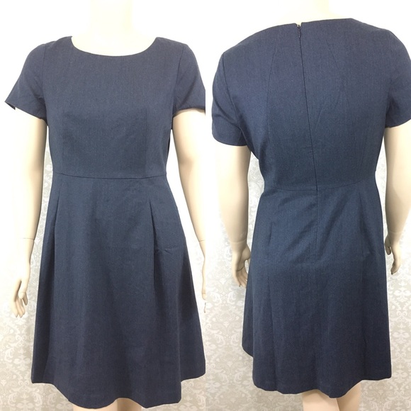 Talbots blue cap sleeve career dress sz 16 Petite