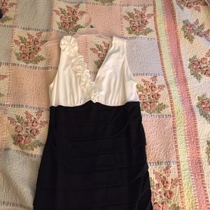 Black and white cocktail dress
