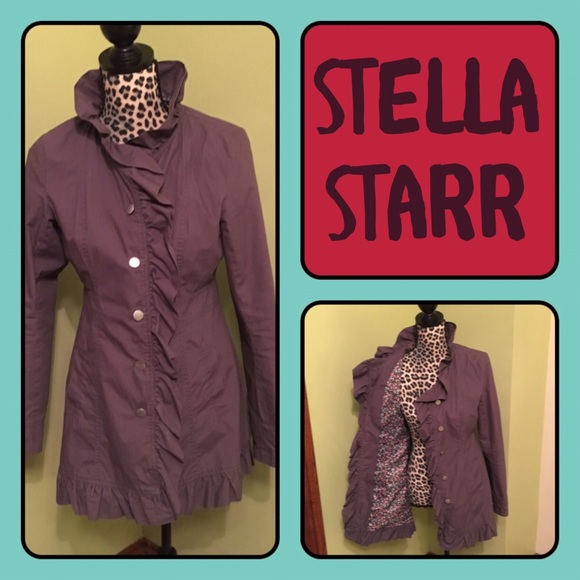 Grey Ruffle Jacket by Stella Star, Great Condition