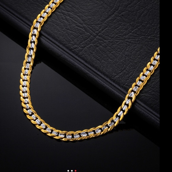 New 18k Gold two tone chain - Picture 2 of 3