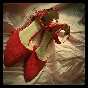 Franco Sarto Red Suede 8.5