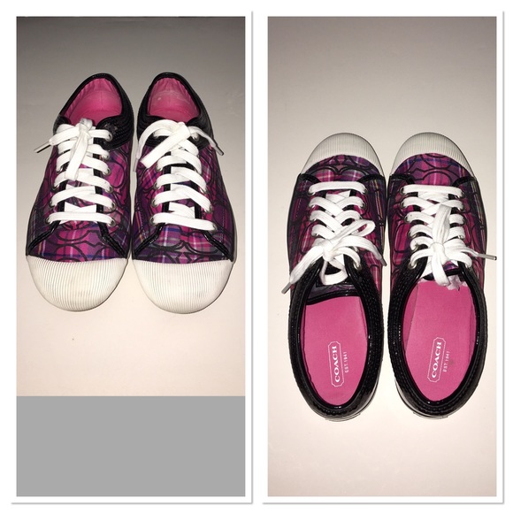 Beautiful COACH  "Zorra" Signature Sequin Sneakers