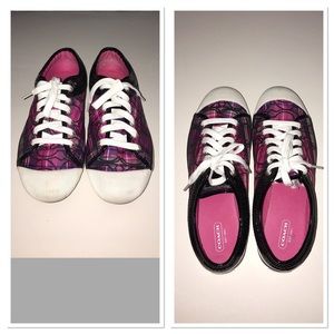 Beautiful COACH  "Zorra" Signature Sequin Sneakers
