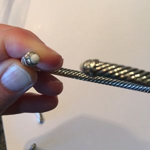 David Yurman Cable Bracelet with White Agate