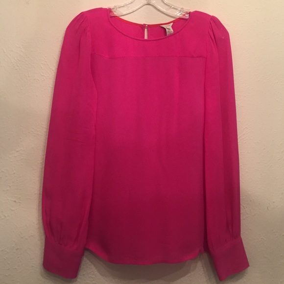 J. Crew Pink Silk Blouse