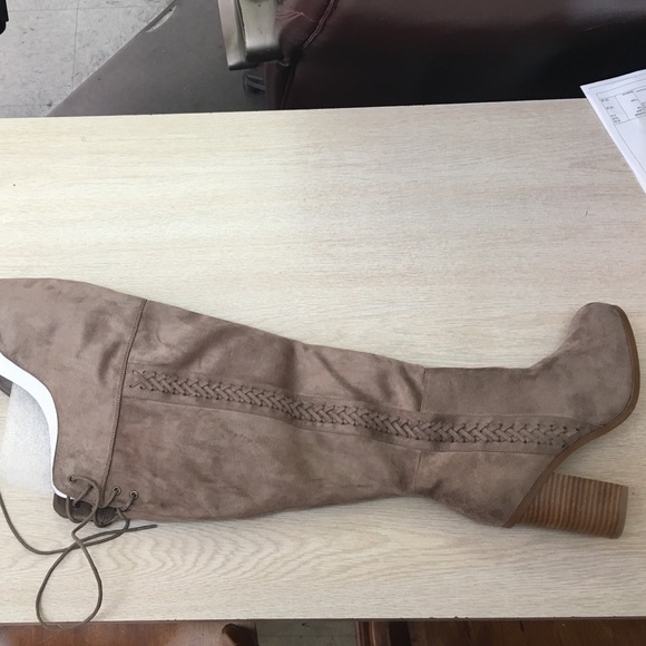 Over the knee wide calf boot