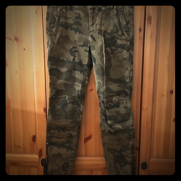 Zara Camo Ankle Skinny Pants