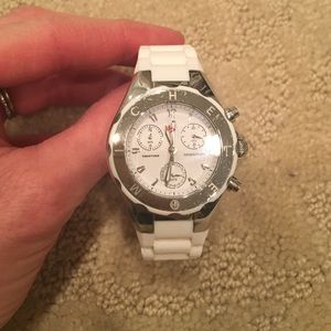 Michele white watch rubber band