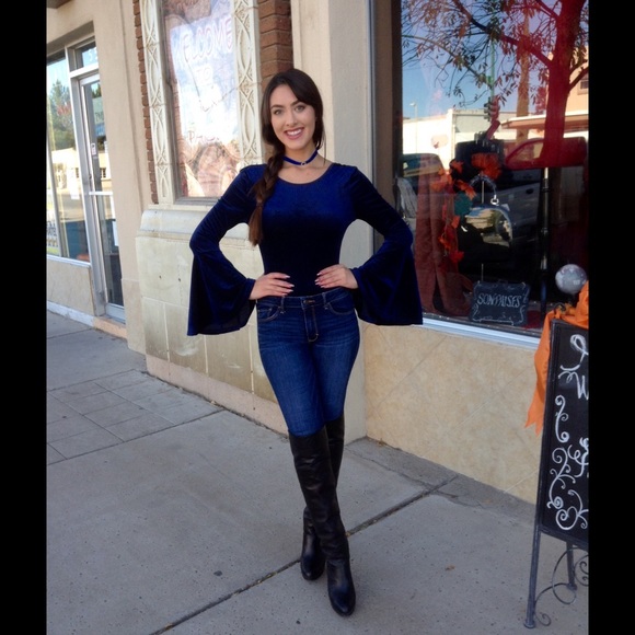 Available by Angelas Fashions Tops - Bodysuit-Royal Blue -LAST ONE LARGE