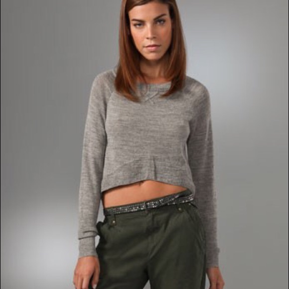 Dolce Vita Baby Alpaca Cropped Sweater in Cream - Picture 4 of 4