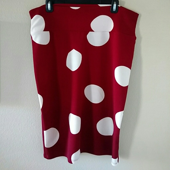 Red and white polka dot Cassie skirt