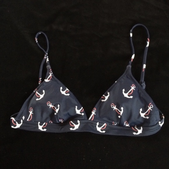 *RESERVED* J.Crew Navy w/ anchors  bikini top