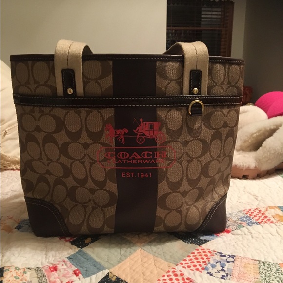 Coach Monogram Tote - Picture 1 of 4