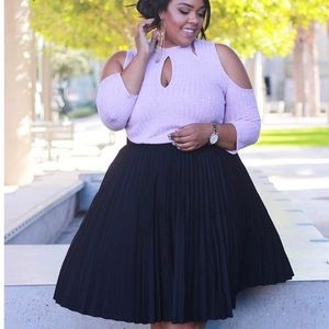 NWT Forever 21+ Pleated Black Skirt Size 1X