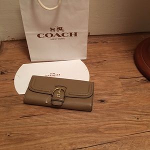 New coach wallet with bag and gift sleeve