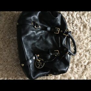 Authentic Michael Kors Black Leather Handbag