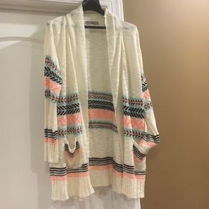 Aztec print cardigan