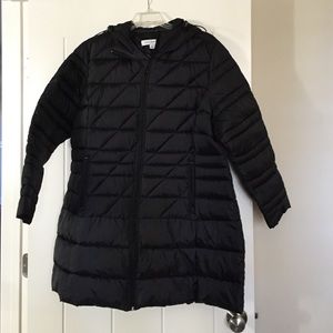Black puffer coat
